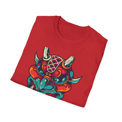 Epic Vibrant Japanese Oni Demon Mask T-Shirt | Mystical Hannya Culture Tee | Bold Streetwear Graphic Art