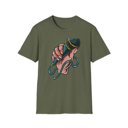 Vibrant Mic Hand T-Shirt: Iconic Design for Singers, Musicians & Music Lovers | Express Your Passion