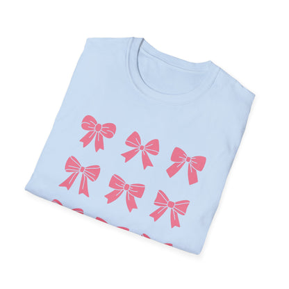 Charming Pink Bows T-Shirt | Adorable Coquette Aesthetic Tee for Women & Girls | Sweet Girly Fashion Top Gift