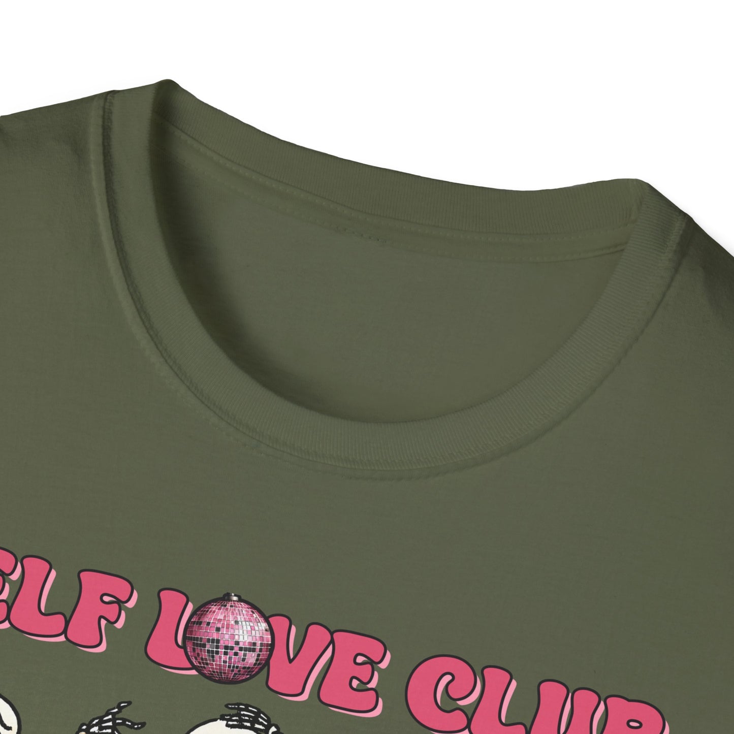 Groovy Self Love Club T-Shirt | Empowering Dancing Skeletons & Disco Ball Design | Trendy & Unique Top