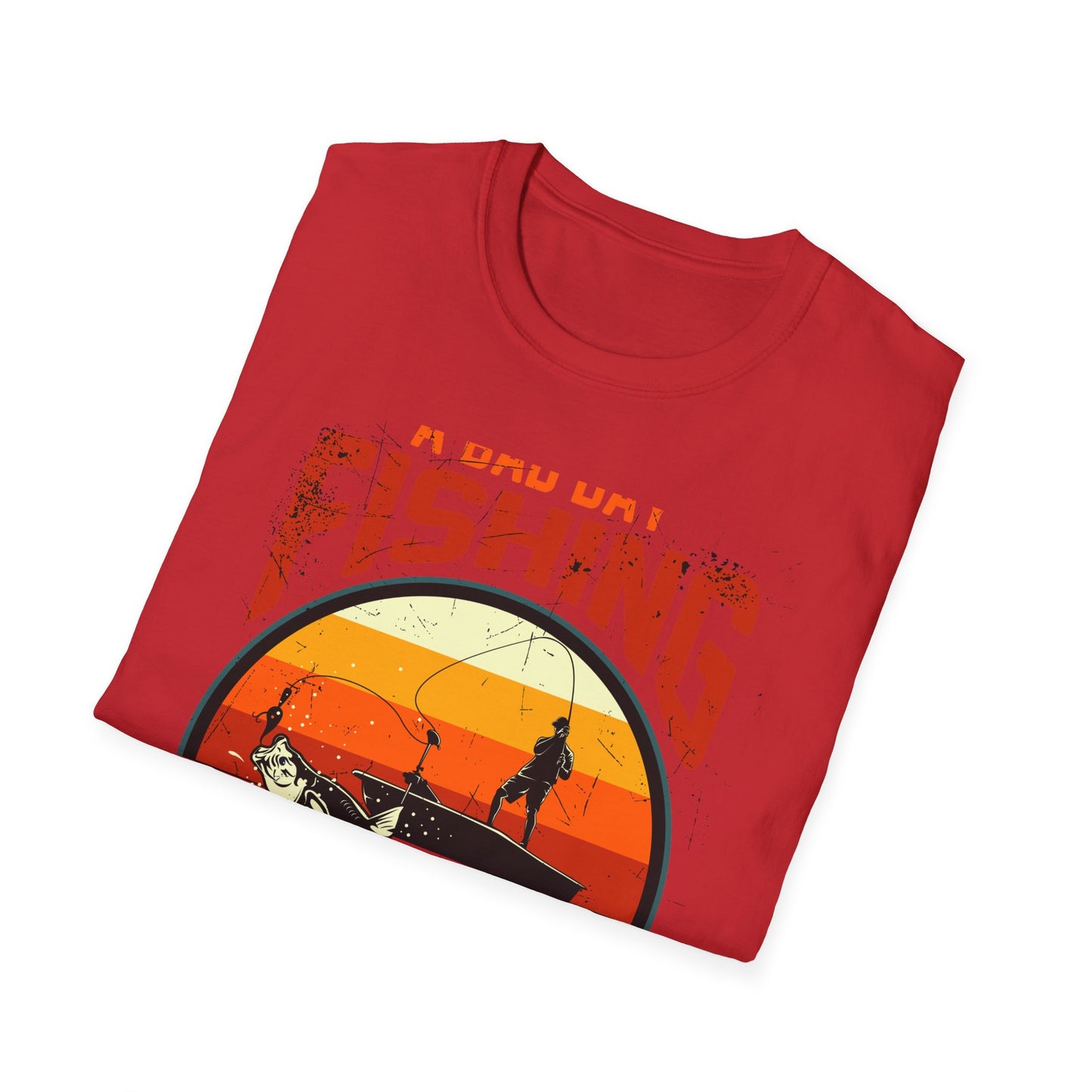 Hilarious "Bad Day Fishing" T-Shirt - Epic Angler Gift for Men & Women | Retro Sunset Bass Fishing Tee