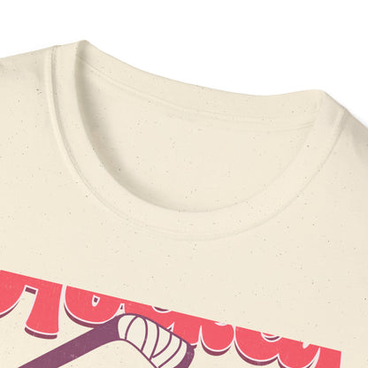 Groovy "Hockey Is My Valentine" T-Shirt | Retro Heart Hockey Lover Tee | Vintage Valentine's Day Sports Fan Gift