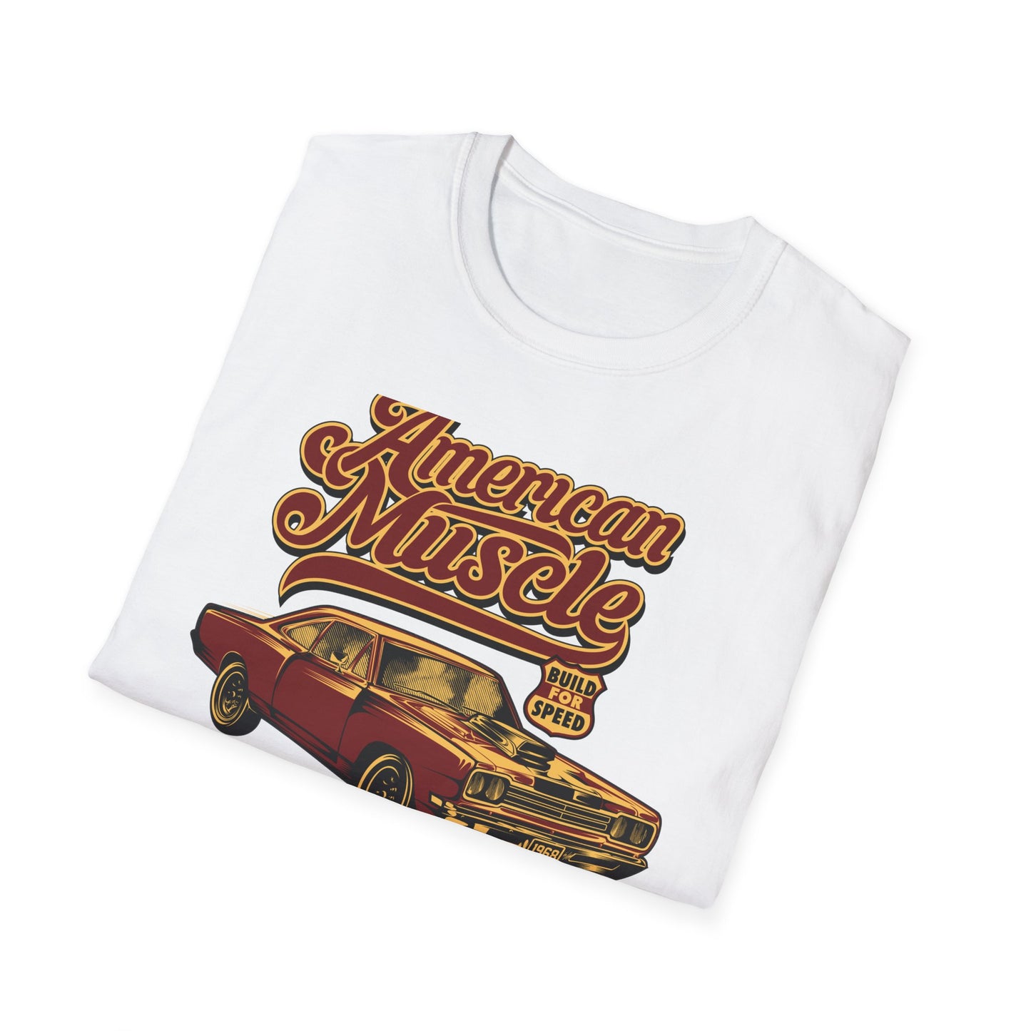 Epic American Muscle Car T-Shirt | Vintage 1968 Hot Rod Enthusiast Tee | Fast & Loud Garage Style for Men