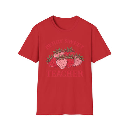 Berry Sweet Teacher T-Shirt - Adorable Strawberry Gift for Educators - Cute & Charming Appreciation Tee
