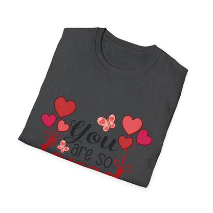 Romantic 'Love You' Heart Balloons & Butterflies T-Shirt - Sweet Valentine's Day & Anniversary Gift for Couples