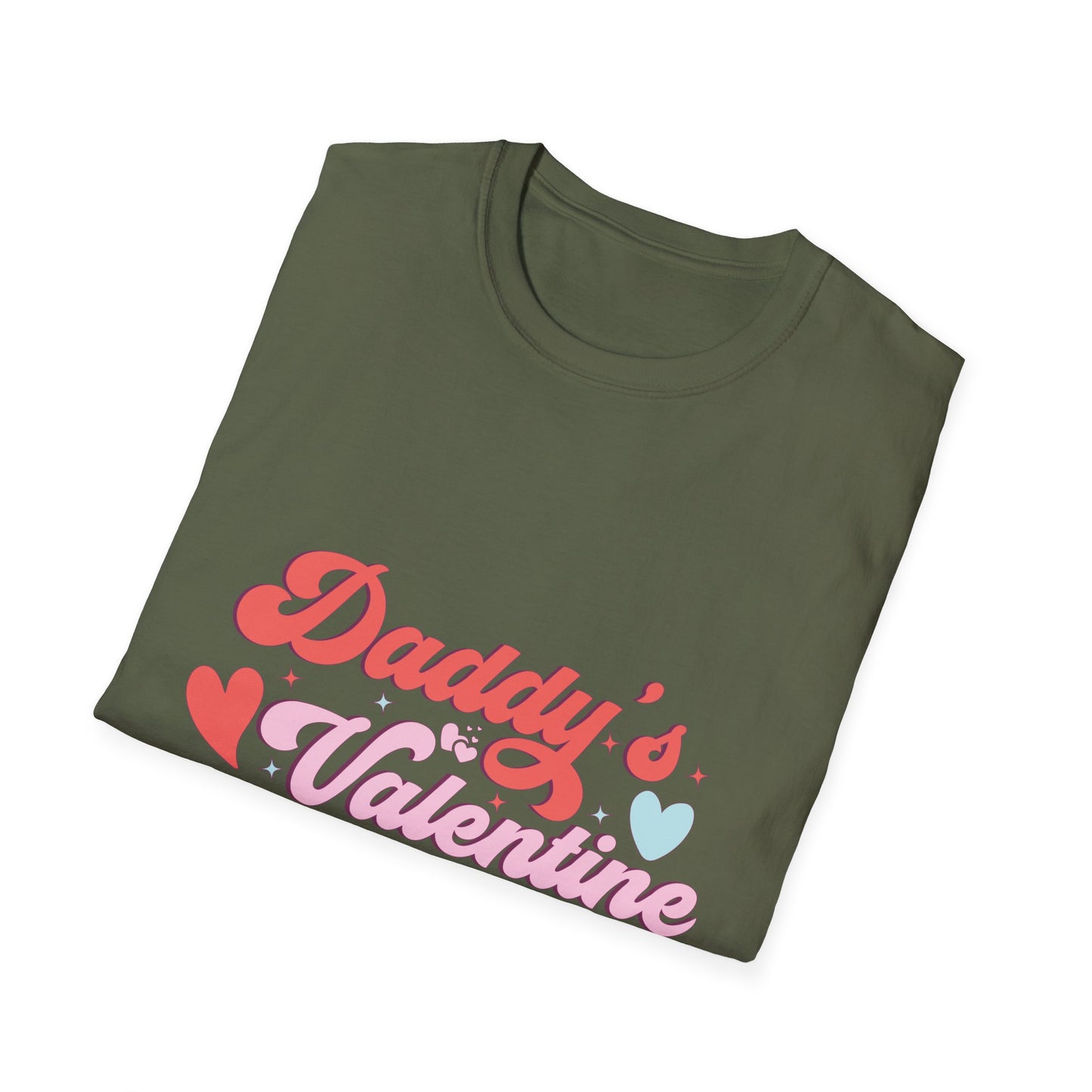 Sweet Daddy's Valentine T-Shirt | Adorable Retro Groovy Hearts & Stars Tee for Dads & Kids - Perfect Gift!