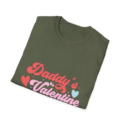Sweet Daddy's Valentine T-Shirt | Adorable Retro Groovy Hearts & Stars Tee for Dads & Kids - Perfect Gift!