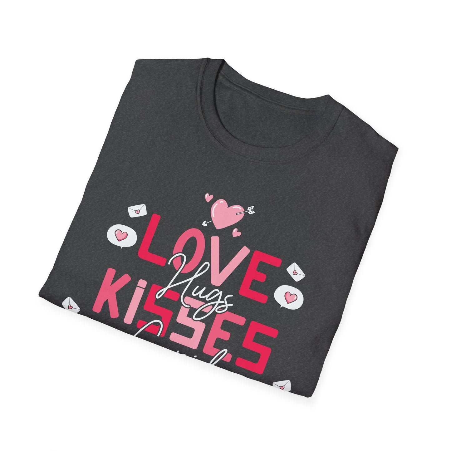 Adorable Valentine's Day T-Shirt: Love Kisses Be Mine | Romantic Cupid Heart Tee for Couples & Sweet Gifts
