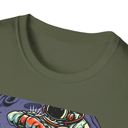 Epic Spaceman Time Check T-Shirt | Retro Astronaut Moon Mission Tee | Unique Sci-Fi Graphic Apparel for Space Lovers