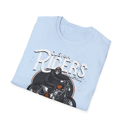 Epic Custom Riders T-Shirt - Skull Biker Motorcycle Tee - Vintage Distressed Grunge Apparel for Men & Women