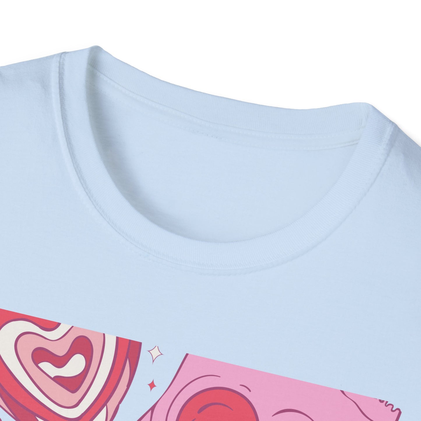 Hey Sugar Retro T-Shirt | Sweet Heart Lollipop & Candy Tee | Valentine's Day Love Gift | Cute Groovy Pink Design for Her