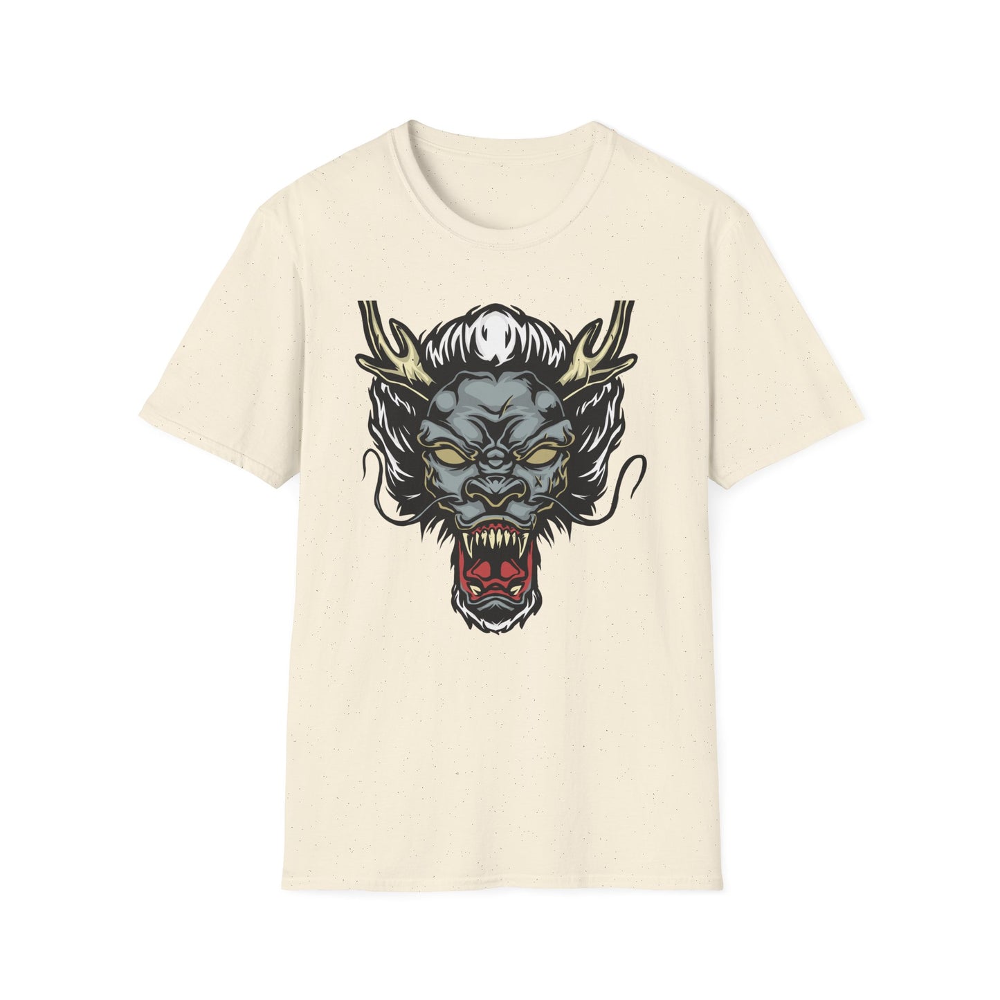 Powerful Japanese Dragon Head T-Shirt - Epic Mythical Beast Graphic Tee for Bold Style & Fantasy Fans