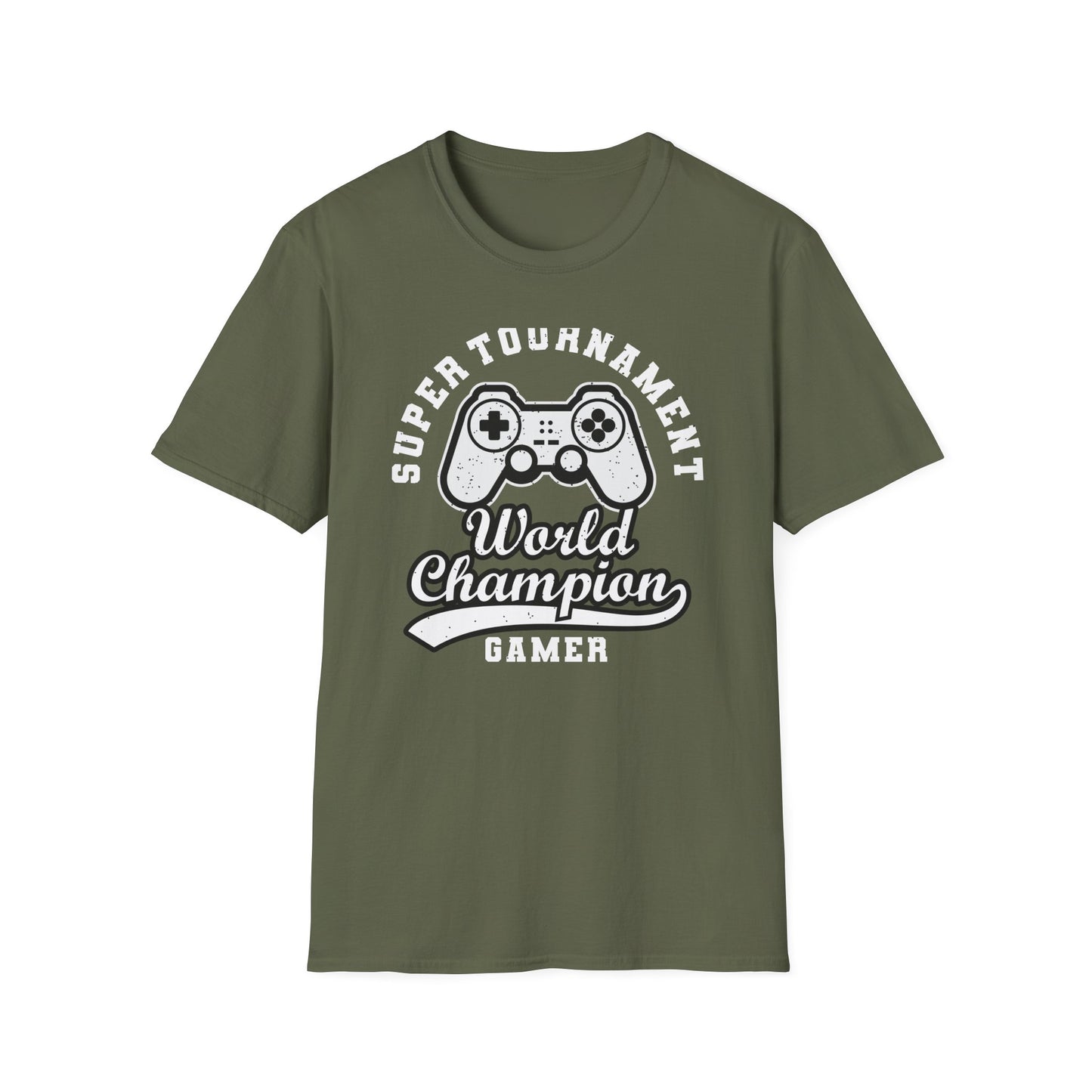 Epic Gamer World Champion T-Shirt | Distressed Video Game Controller Tee | Ultimate Gaming Apparel Gift for Men & Women
