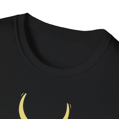 Mystical Crescent Moon Bat Creature T-Shirt - Gothic Vampire Beast Tee for Dark Fantasy & Horror Fans