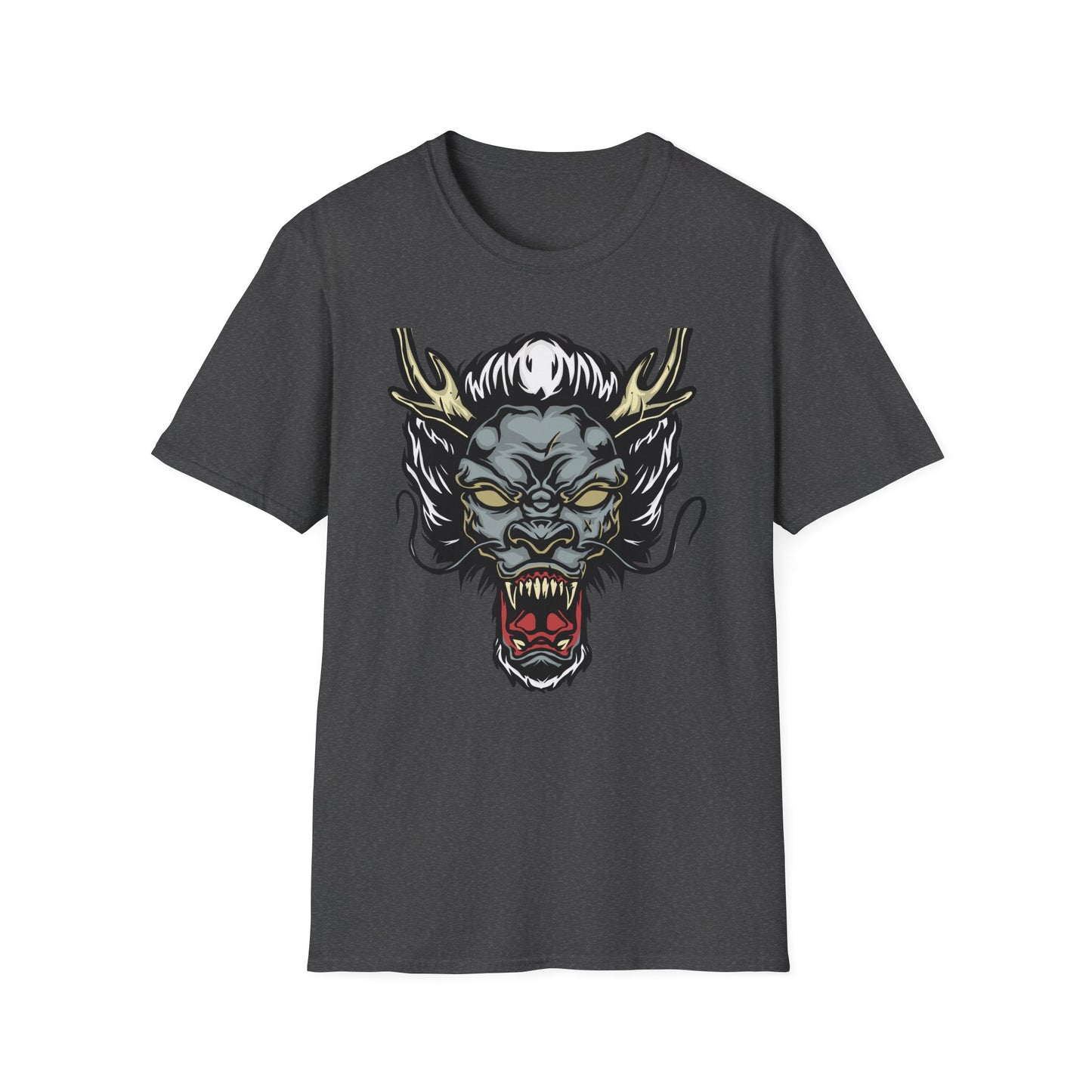 Powerful Japanese Dragon Head T-Shirt - Epic Mythical Beast Graphic Tee for Bold Style & Fantasy Fans