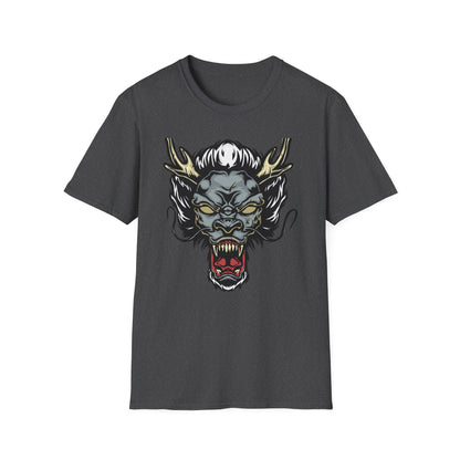 Powerful Japanese Dragon Head T-Shirt - Epic Mythical Beast Graphic Tee for Bold Style & Fantasy Fans