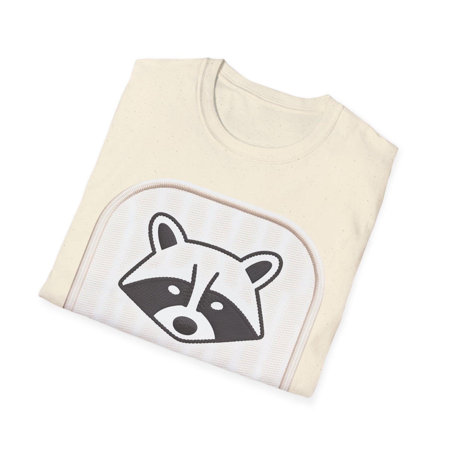 Hilarious "Snacks Required" Raccoon T-Shirt | Cute Embroidered Look Animal Lover Tee for Foodies & Casual Wear