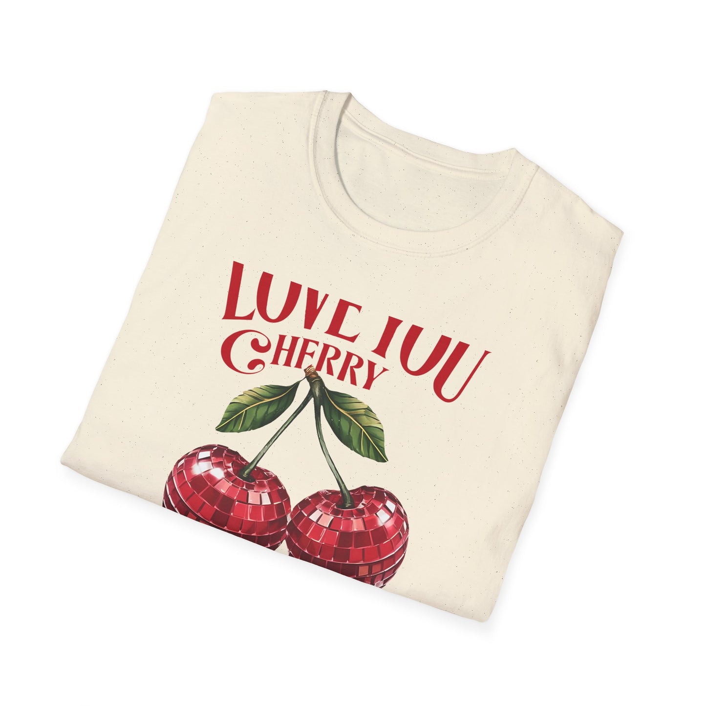 Sparkling Disco Cherry Love T-Shirt | 'Love You Cherry Much' Punny Tee | Retro Valentine's Gift | Unique Graphic Tee