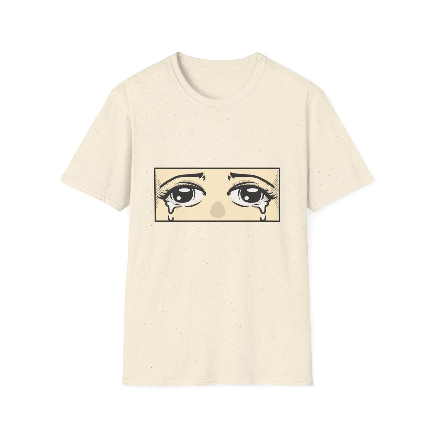 Iconic Crying Anime Eyes T-Shirt | Emotional Manga Sad Girl Aesthetic Pop Art Tee | Vintage Retro Comic Style