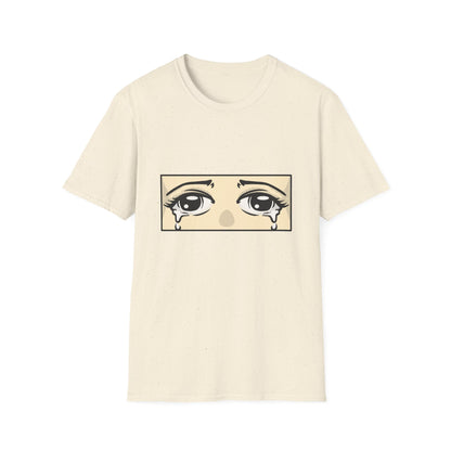 Iconic Crying Anime Eyes T-Shirt | Emotional Manga Sad Girl Aesthetic Pop Art Tee | Vintage Retro Comic Style