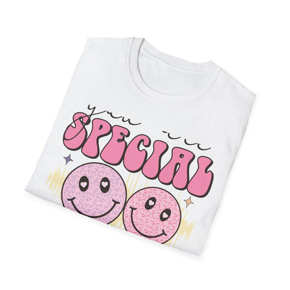 Groovy 'You Are Special To Me' T-Shirt | Retro Smiley Heart Eyes Tee | Unique Appreciation Gift for Loved Ones