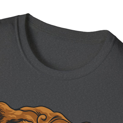 Dapper Grumpy Bear T-Shirt | Fierce Gentleman Animal Lover Tee | Unique Mustache Beard Design Gift