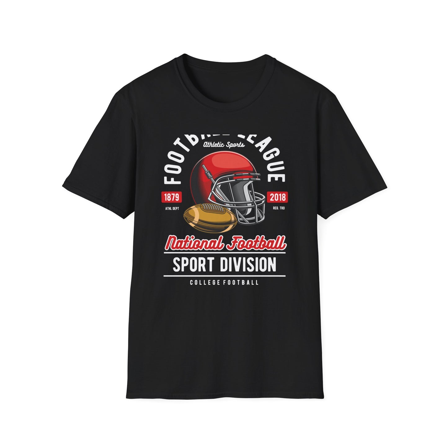 Classic National Football T-Shirt - Vintage Helmet & Ball Design - Essential Game Day Fan Gear | Ultimate Sports Lover Gift
