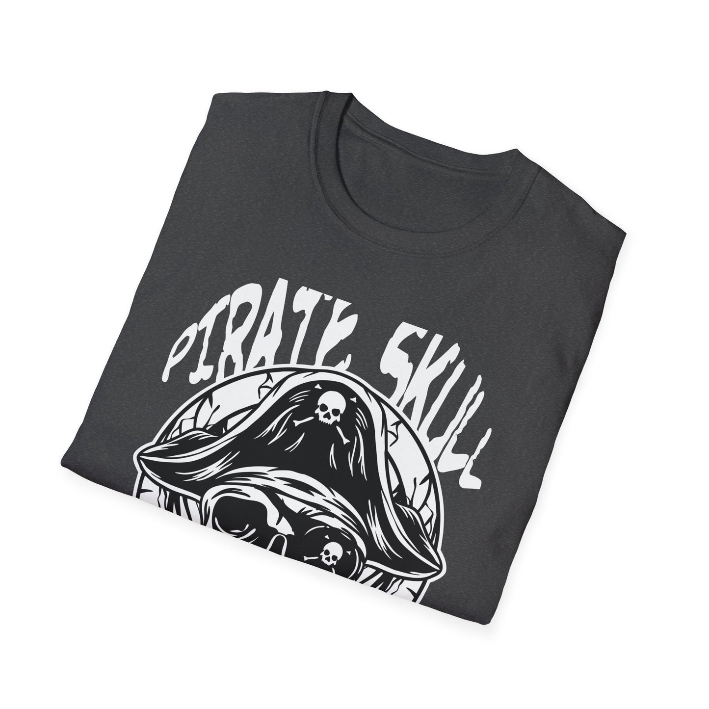 Epic Pirate Skull T-Shirt - Bold Eye Patch & Captain's Hat Design - Unique Skeleton Tee for Adventurers & Halloween