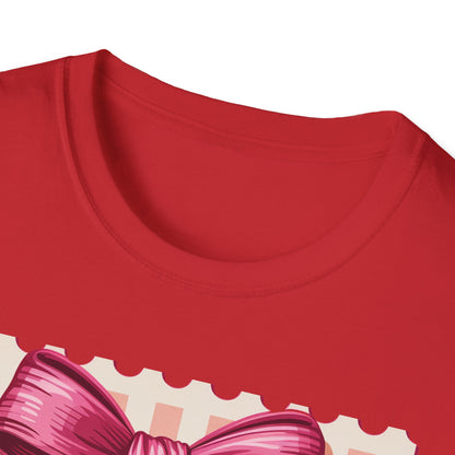 Charming Be Mine Valentine T-Shirt | Pink Bow & Hearts Design | Sweet Love Gift | Express Your Affection!