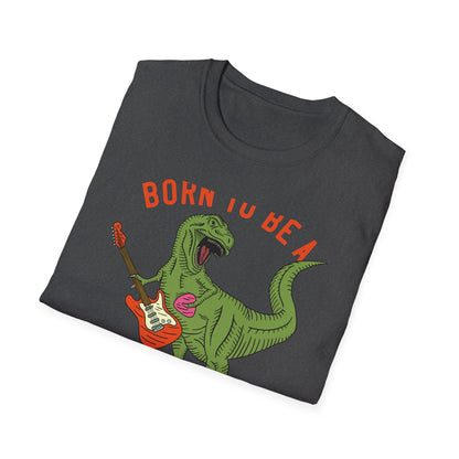 Epic Born to be a Rock Star T-Rex T-Shirt - Roaring Dinosaur Guitar Tee | Music Lover & Dino Fan Gift