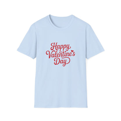 Charming Happy Valentine's Day T-Shirt | Sweet Heart Script Love Tee | Perfect Festive Gift for Her & Him