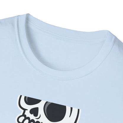 Spooky Sweet Skull Ice Cream Cone T-Shirt - Edgy Monster Dessert Tee for Goth & Punk Fans | Unique & Cool