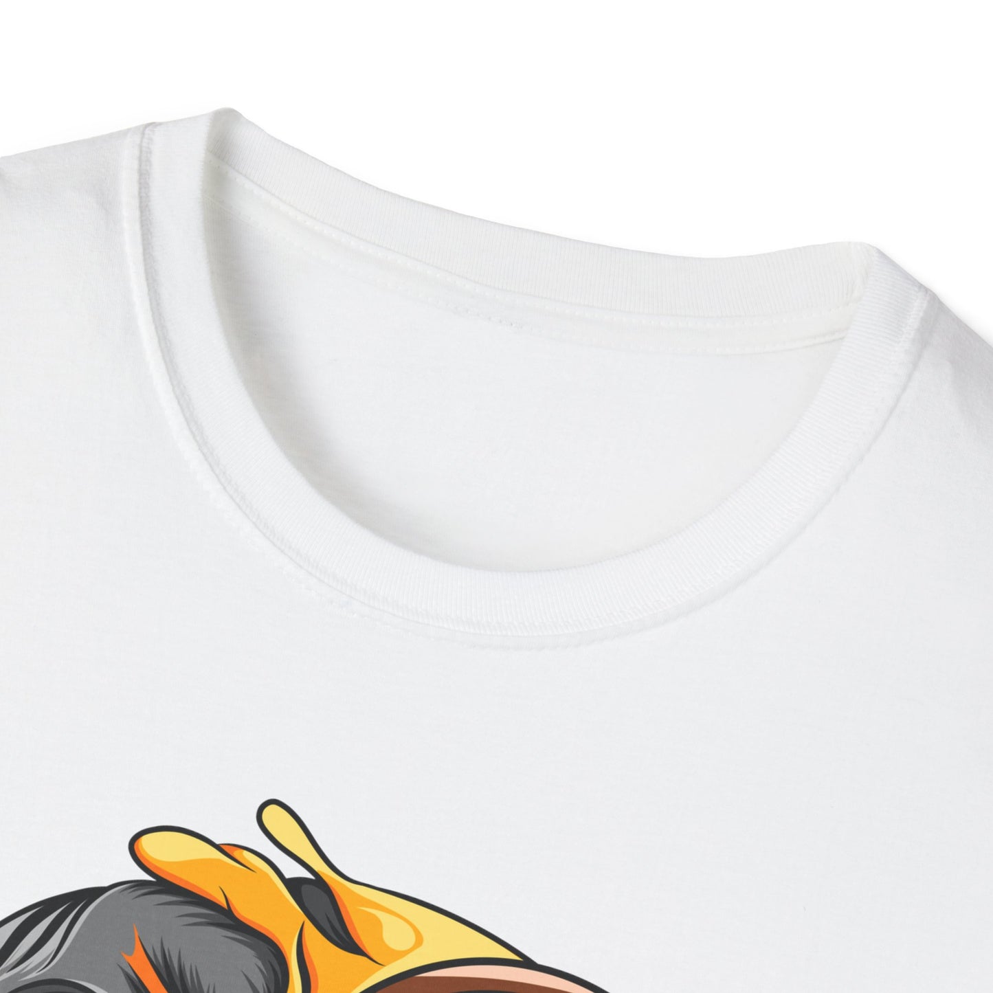 Edgy Half Skull Half Emoji T-Shirt | Unique Melting Monocle Face Tee | Awesome Duality Art for Bold Style