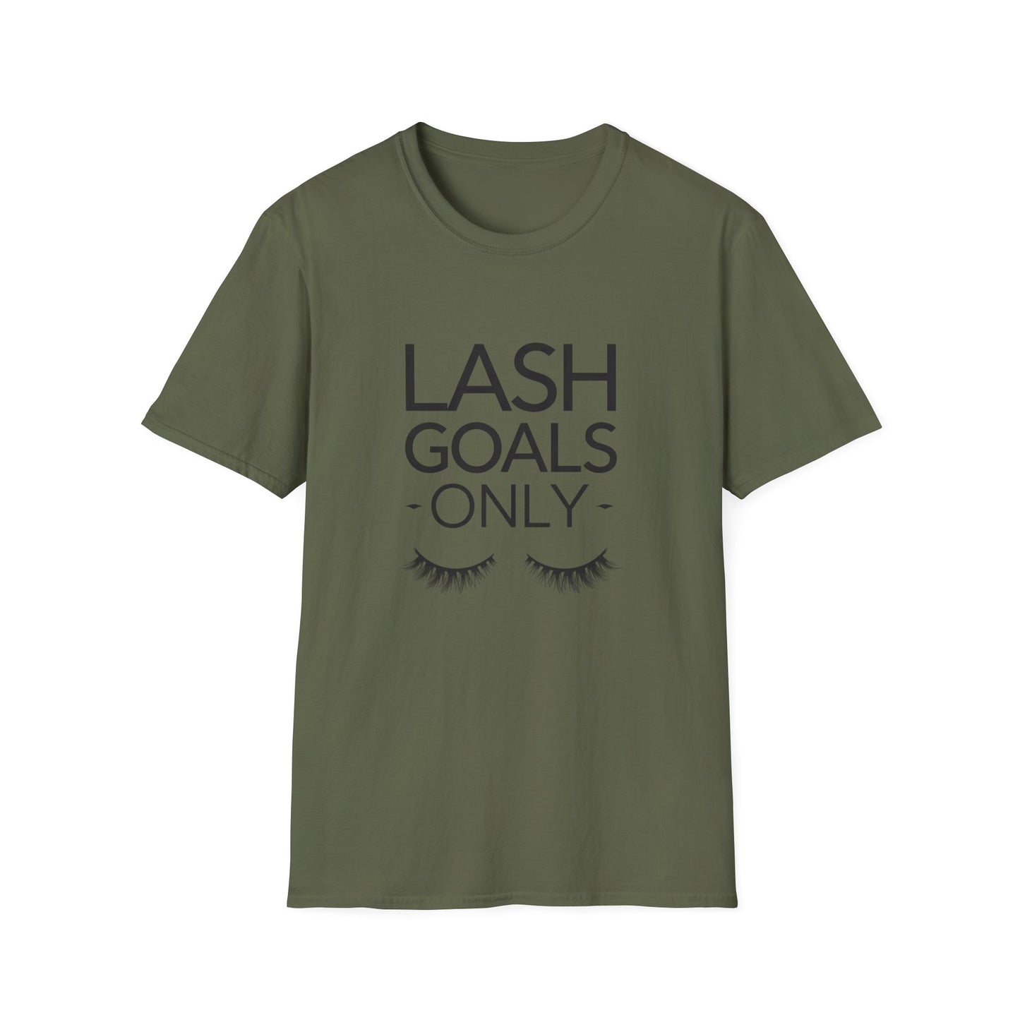 LASH GOALS ONLY" T-Shirt | Chic Eyelash Design Tee for Beauty Lovers & Lash Techs | Must-Have Trendy Gift