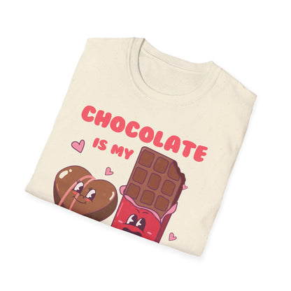 Charming 'Chocolate Is My Valentine' T-Shirt | Funny Retro Candy Lover Tee for Valentine's Day | Sweet Gift!