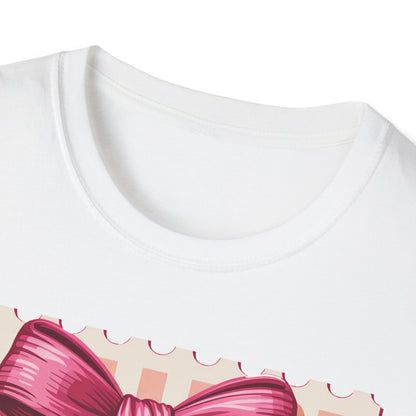 Charming Be Mine Valentine T-Shirt | Pink Bow & Hearts Design | Sweet Love Gift | Express Your Affection!