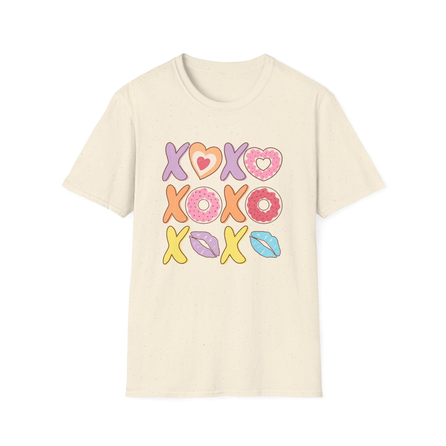 Sweet XOXO Kisses & Donuts T-Shirt | Adorable Retro Valentine's Love Tee Gift