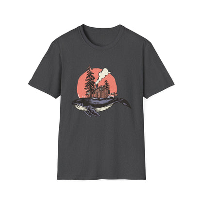 Breathtaking Whale Cabin T-Shirt | Enchanting Fantasy Art Tee for Nature Lovers & Dreamers