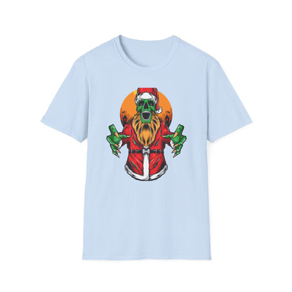 Creepy Zombie Santa T-Shirt | Spooky Christmas Horror Tee | Unique Gothic Holiday Gift | Macabre Xmas Top