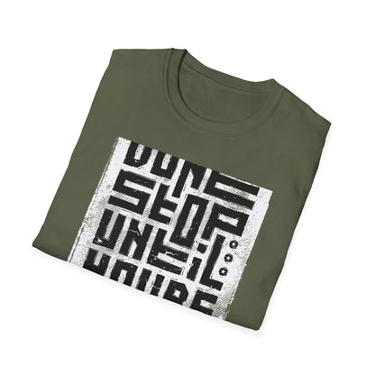 Ultimate 'Don't Stop Until You're Proud' T-Shirt | Bold Motivational & Gym Wear | Distressed Inspirational Tee