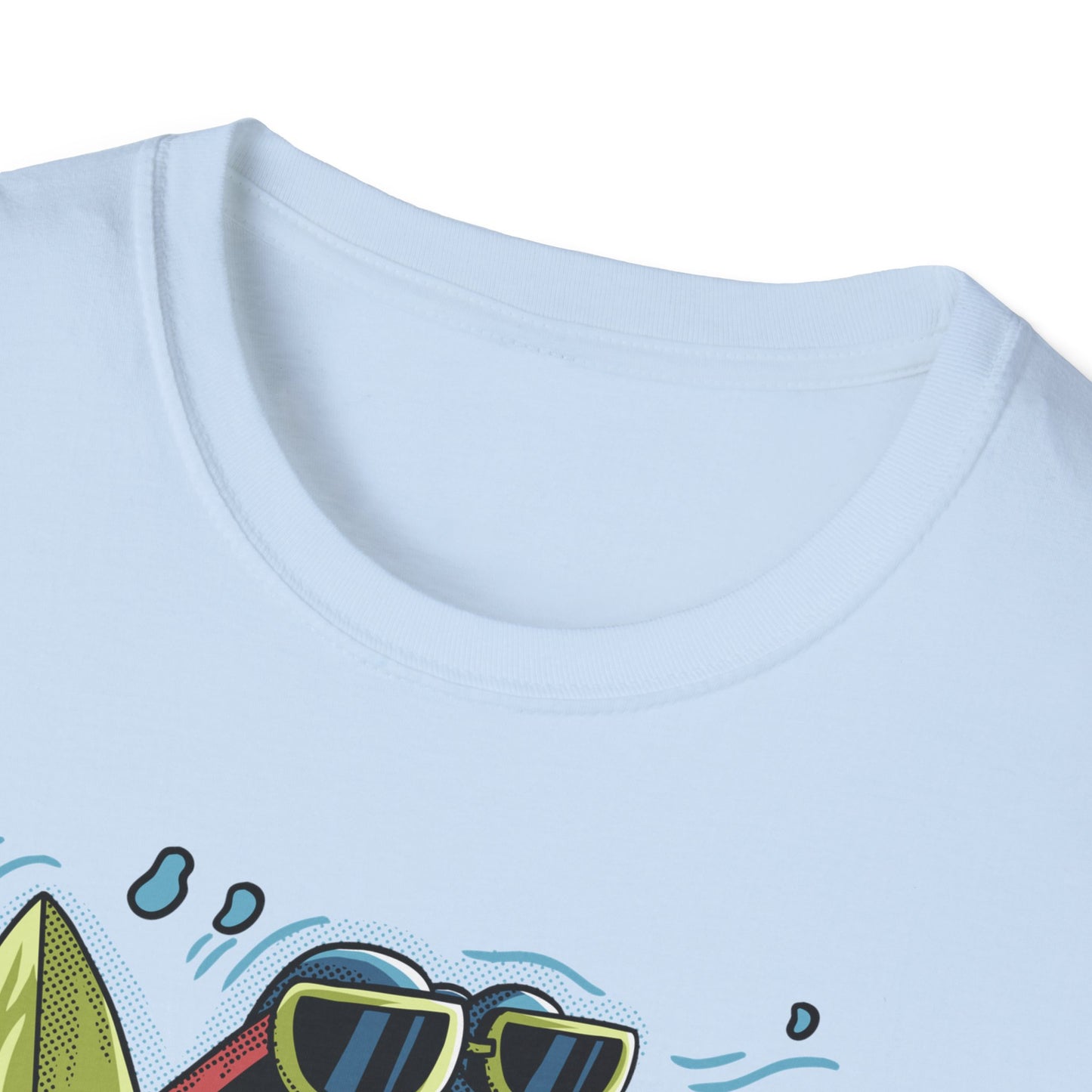 Chill Shark Summer Surfer T-Shirt | Funny Beach Vacation & Ocean Lover Tee | Awesome Ocean Vibes Gift for Men & Women
