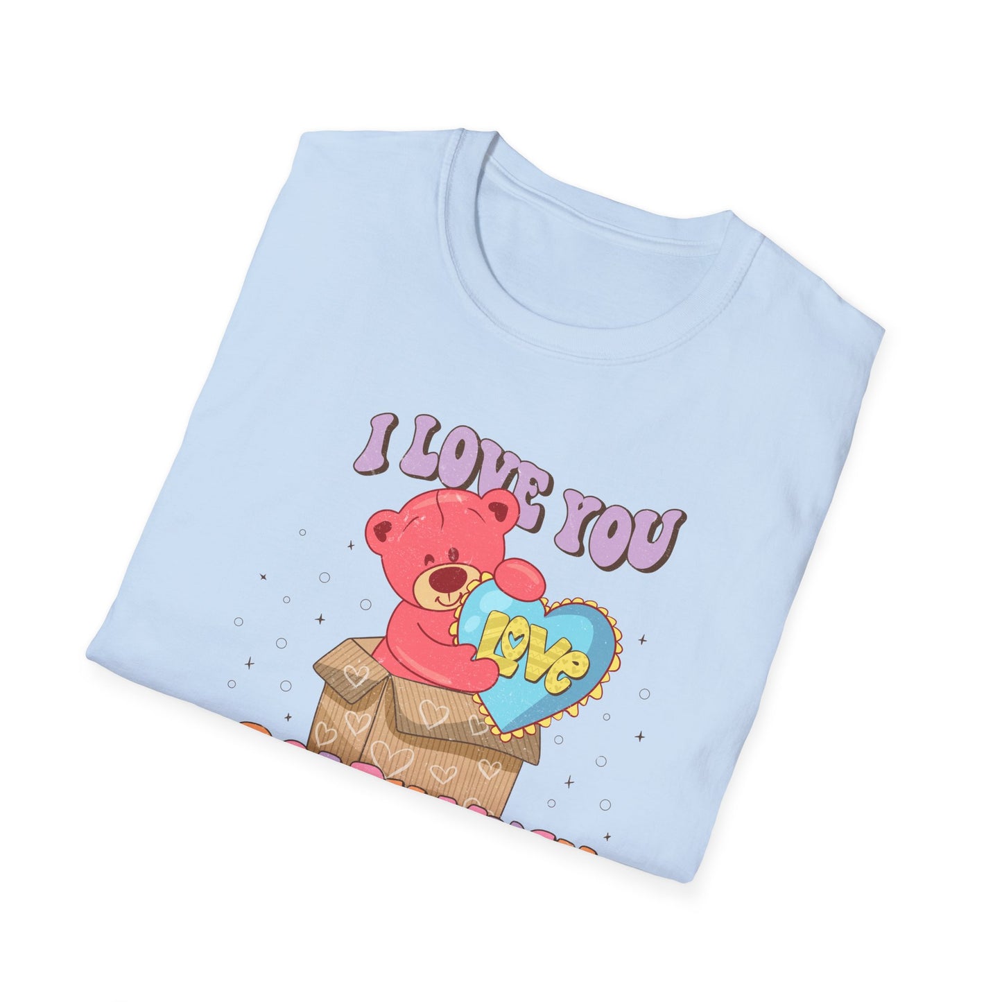 Expressive 'I Love You Beary Much' Teddy Bear T-Shirt - Adorable Love Heart Pun Tee - Sweet Valentine's Day & Anniversary Gift