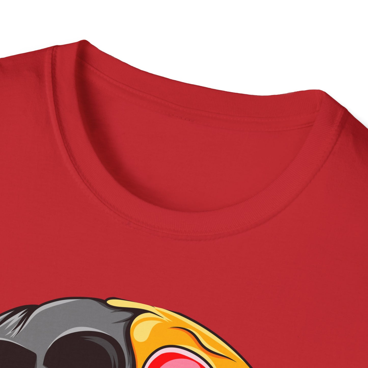 Unique Broken Heart Skull Emoji T-Shirt | Edgy Melted Sad Face Graphic Tee | Expressive Streetwear Statement