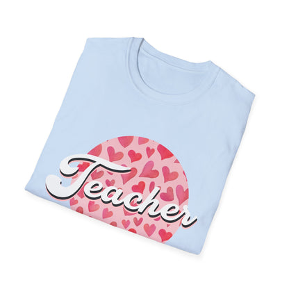 Adorable 'Teacher' T-Shirt with Watercolor Hearts | Perfect Appreciation Gift for Educators | Trendy Back to School Tee