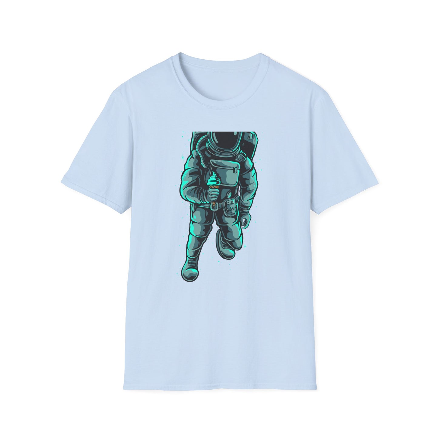 Epic Astronaut Ice Cream T-Shirt - Cool Galactic Space Explorer Tee for Sci-Fi Fans & Sweet Treat Lovers