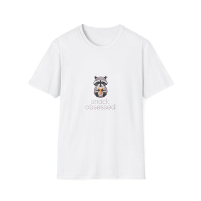 Adorable 'Snack Obsessed' Raccoon T-Shirt - Funny Animal Foodie Tee for Ultimate Comfort & Style!