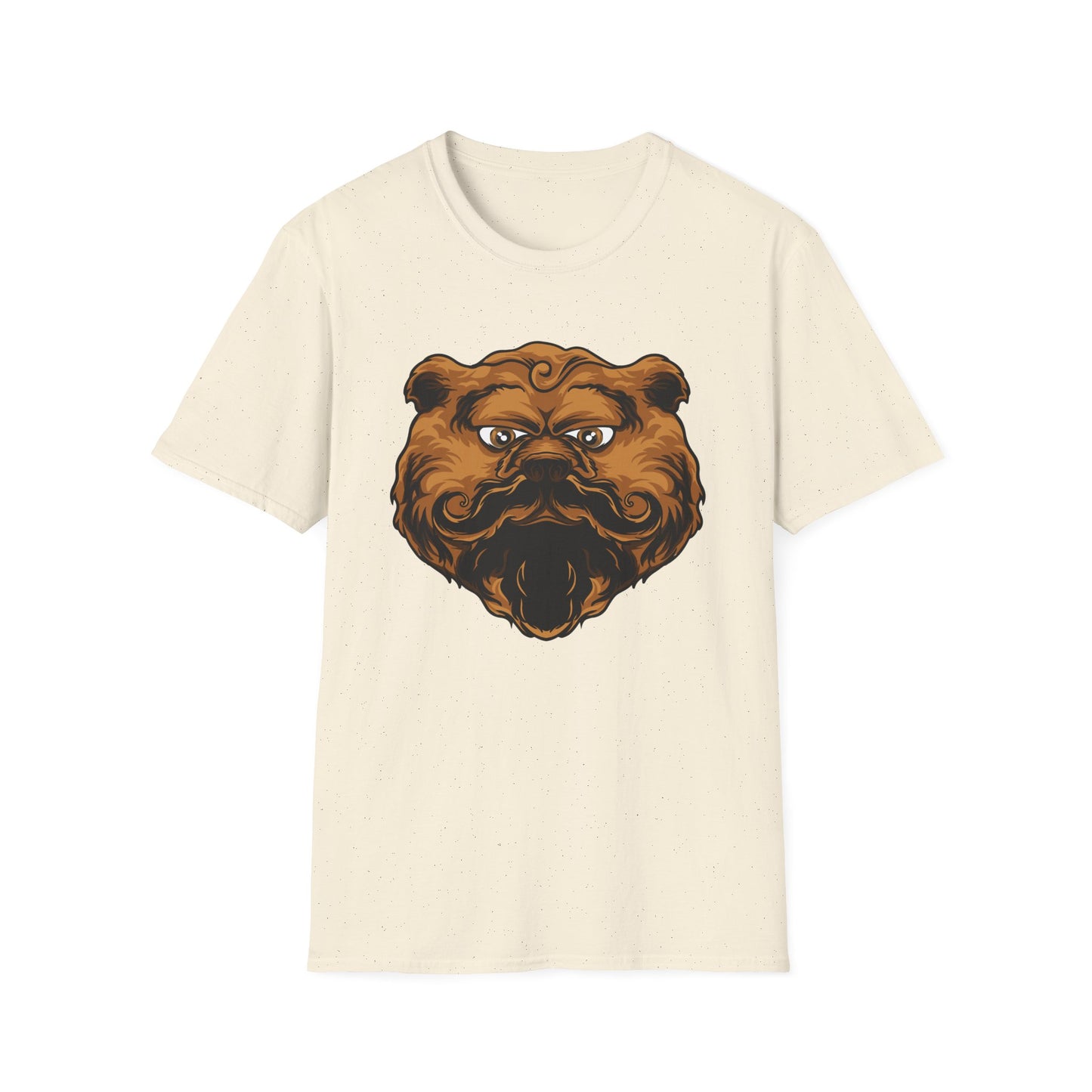 Dapper Grumpy Bear T-Shirt | Fierce Gentleman Animal Lover Tee | Unique Mustache Beard Design Gift