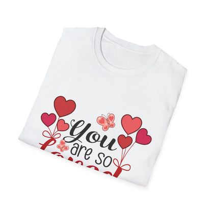 Romantic 'Love You' Heart Balloons & Butterflies T-Shirt - Sweet Valentine's Day & Anniversary Gift for Couples