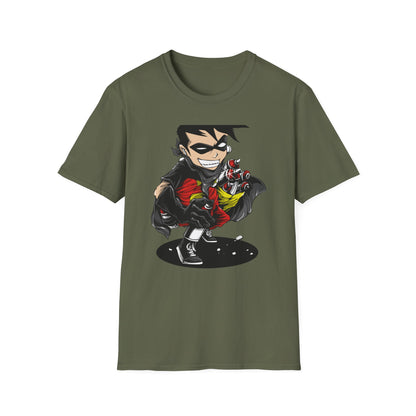 Dynamic Street Art Rebel T-Shirt | Urban Graffiti Artist Tee | Bold Comic Style Graphic Apparel