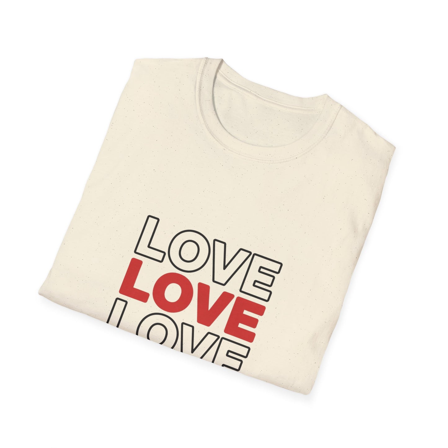 Powerful 'LOVE' T-Shirt - Bold Red & Outline Design | Expressive Unisex Apparel | Positive Message Tee Gift Idea